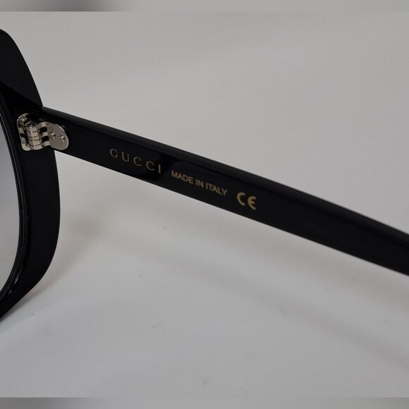 Gucci Nero Sunglasses Oversized Square Frame Black Gray GG0472SA 001 56-17-145 - Picture 7 of 15